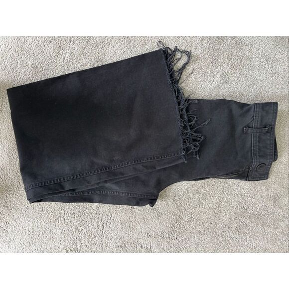 ZARA marine barrel leg black high waist jeans, Sz 0, $99 F39 - Picture 9 of 11